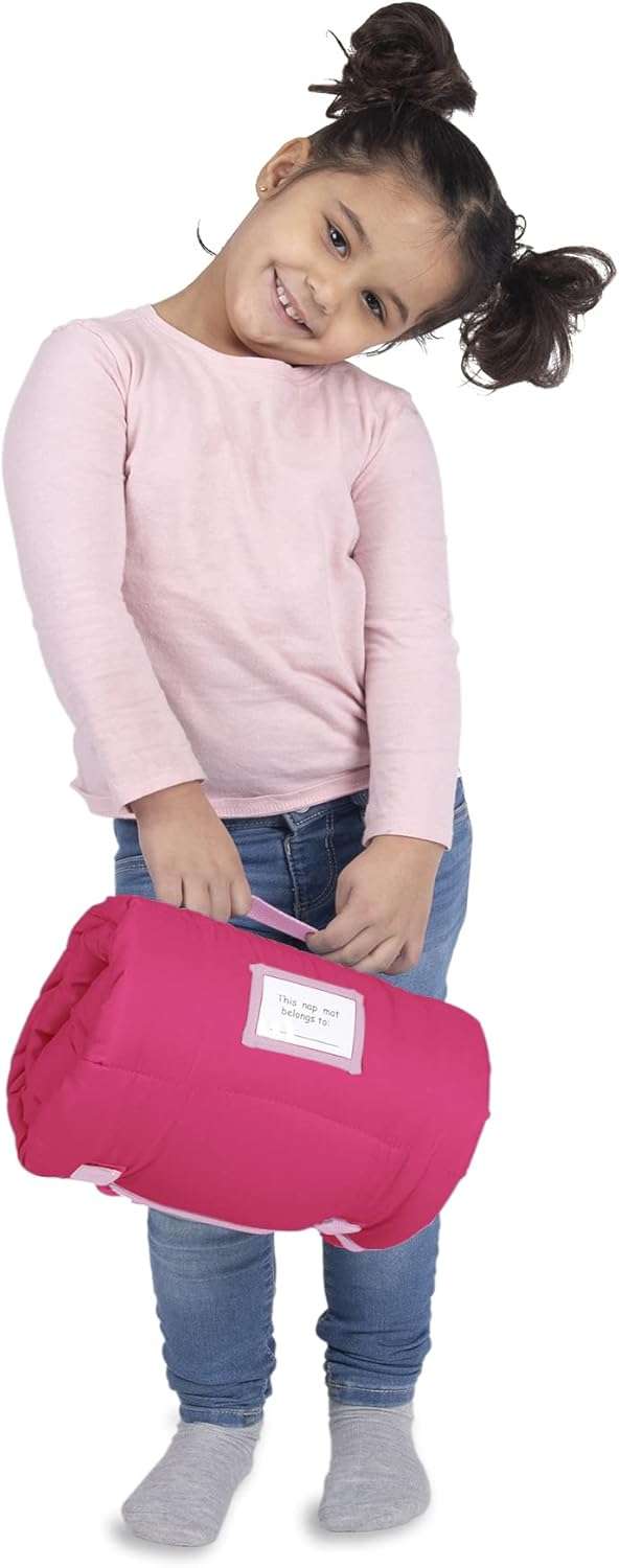 NoJo Peppa Pig I'm so Happy Toddler Nap Mat - Includes Attached Pillow and Fleece Blanket - 9