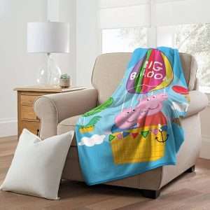 Northwest Peppa Pig Micro Raschel Throw Blanket, 46 x 60, Big Balloon - 3