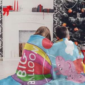 Northwest Peppa Pig Micro Raschel Throw Blanket, 46 x 60, Big Balloon - 5