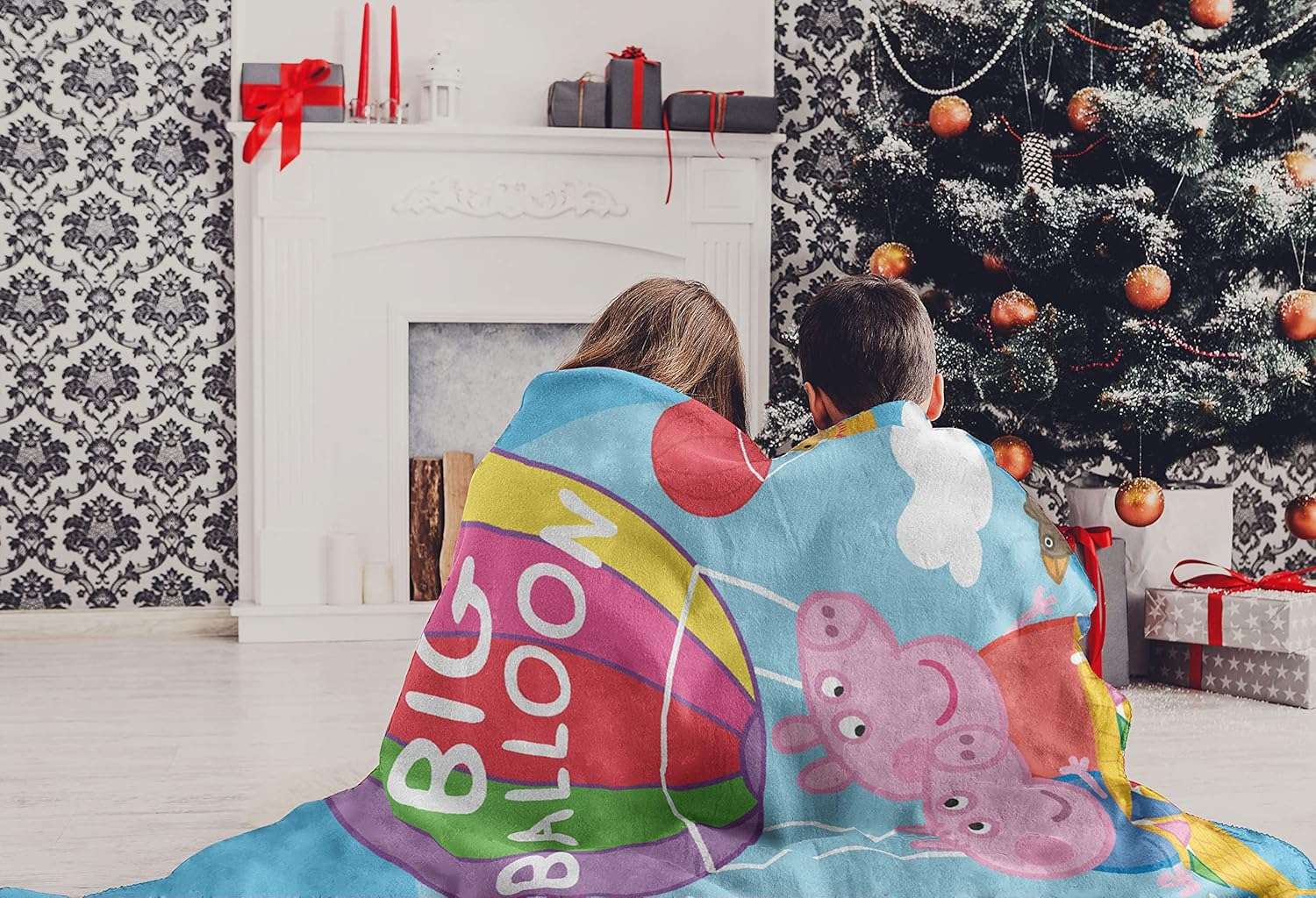 Northwest Peppa Pig Micro Raschel Throw Blanket, 46 x 60, Big Balloon - 5