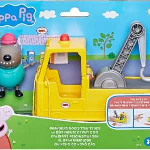Peppa Pig Granddad Dog's Tow Truck Construction Vehicle and Figure Set, Preschool Toys for Boys and Girls 3 Years and Up - 2