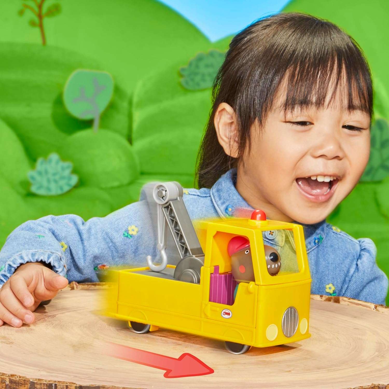 Peppa Pig Granddad Dog's Tow Truck Construction Vehicle and Figure Set, Preschool Toys for Boys and Girls 3 Years and Up - 9