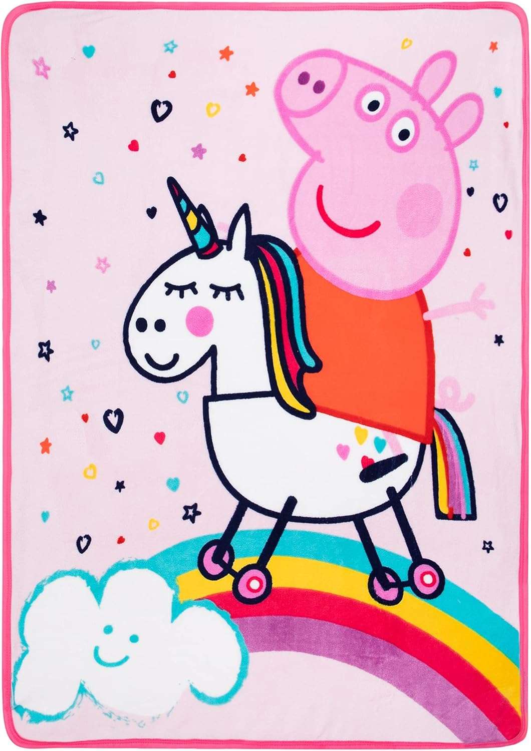 Peppa Pig Kids Bedding Super Soft Micro Raschel Throw, 46 in x 60 in, By Franco, Prints May Vary - 5