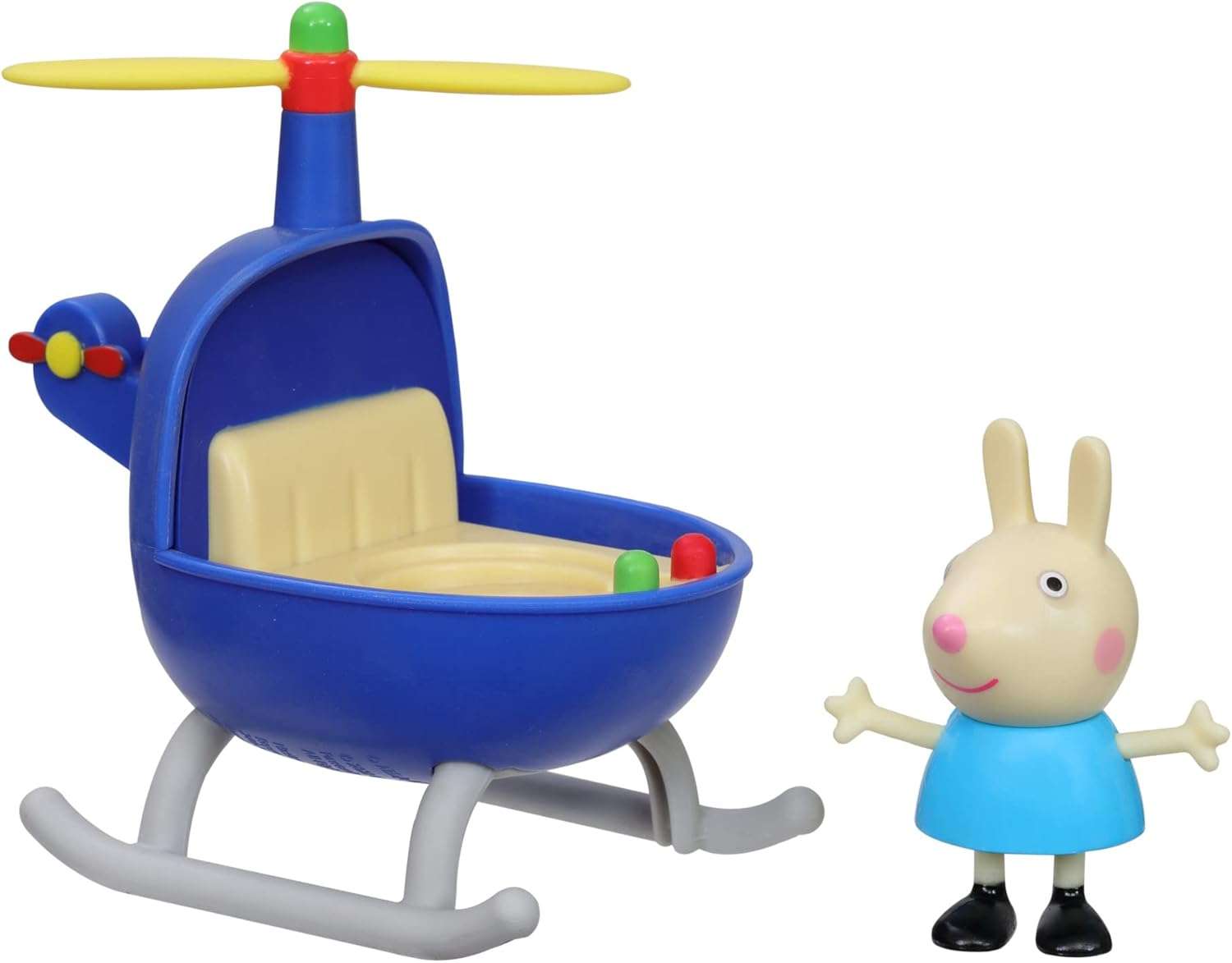 Peppa Pig Peppa's Adventures Little Helicopter Toy Includes 3-inch Rebecca Rabbit Figure, Inspired by The TV Show, for Preschoolers Ages 3 and Up - 1