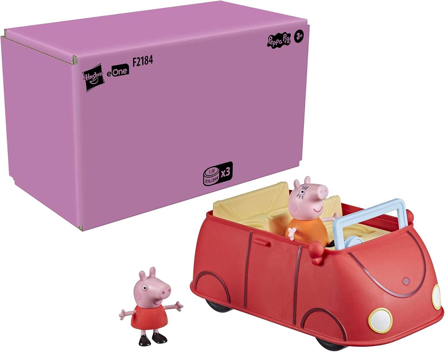 Peppa Pig Peppa’s Adventures Peppa’s Family Red Car Preschool Toy, Speech and Sound Effects, Includes 2 Figures, for Ages 3 and Up - 2
