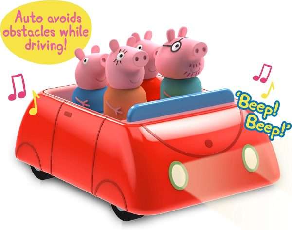 Peppa Pig's Clever Car Interactive Pre-School Toy With Lights And Sounds - Self Driving - Plays Peppa Music And Talks - Motorized Vehicle With Collision Avoidance Sensors– Red - 2