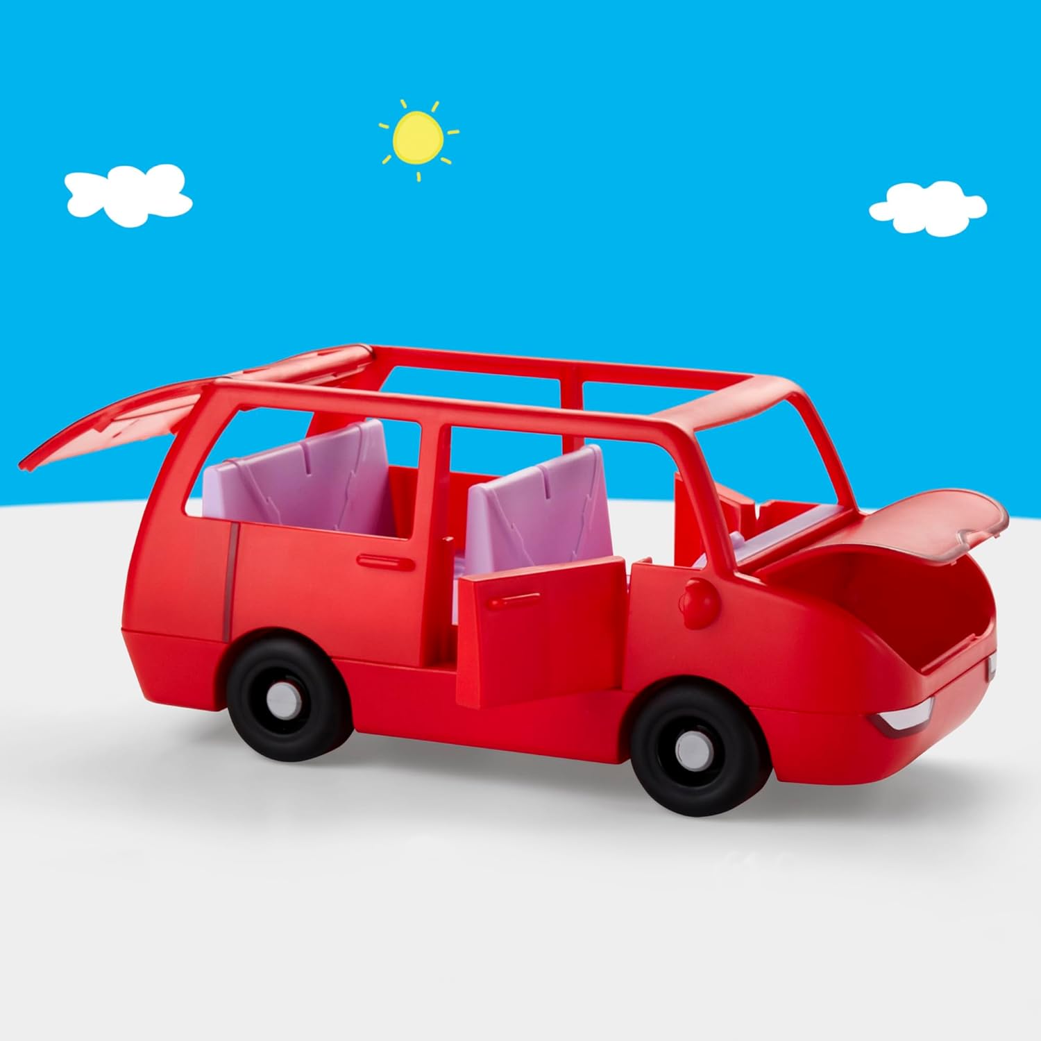 Peppa Pig Peppa's Big Family Car with 2 Figures (Fits 5), Toy Car Playset for Girls and Boys, Kids, Ages 3+ - 9