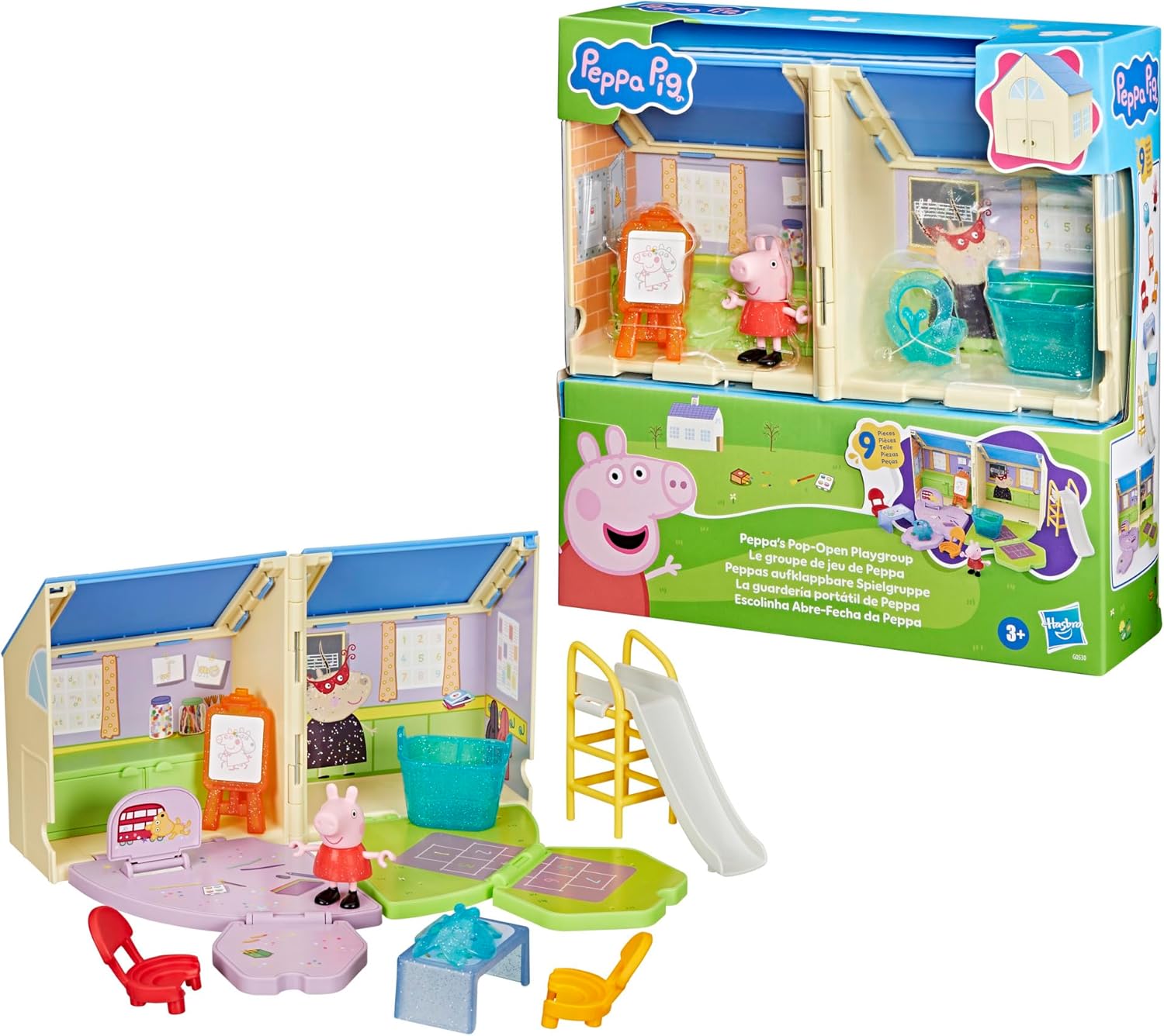 Peppa Pig Peppa's Pop-Open Playgroup Playset with Figure, Preschool Toys for Girls and Boys, Kids, Ages 3+ - 13