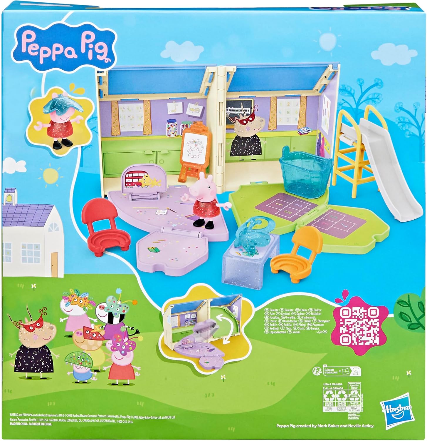 Peppa Pig Peppa's Pop-Open Playgroup Playset with Figure, Preschool Toys for Girls and Boys, Kids, Ages 3+ - 14