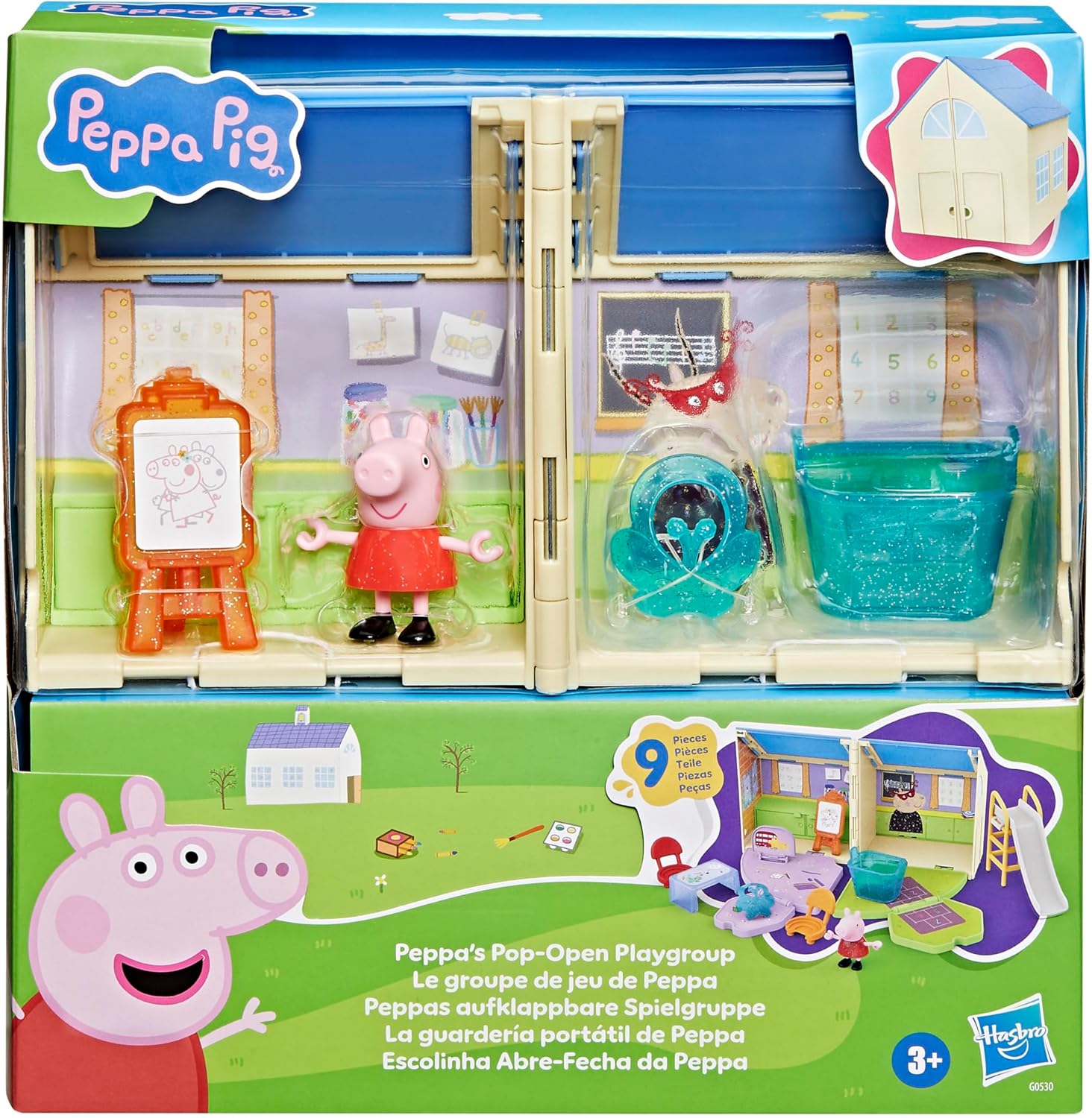 Peppa Pig Peppa's Pop-Open Playgroup Playset with Figure, Preschool Toys for Girls and Boys, Kids, Ages 3+ - 2
