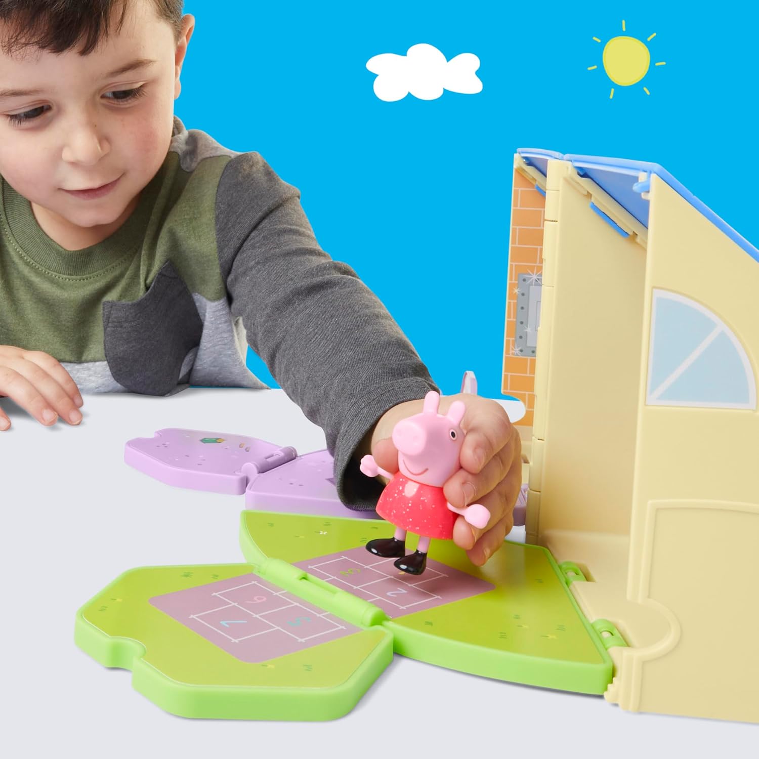 Peppa Pig Peppa's Pop-Open Playgroup Playset with Figure, Preschool Toys for Girls and Boys, Kids, Ages 3+ - 5