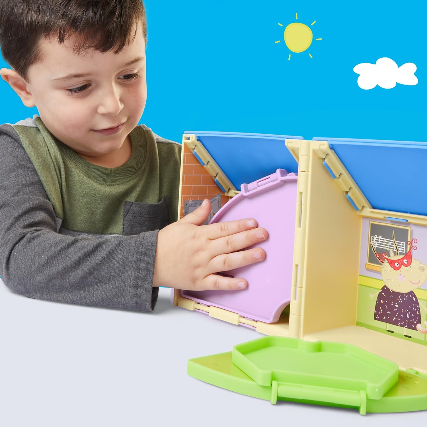 Peppa Pig Peppa's Pop-Open Playgroup Playset with Figure, Preschool Toys for Girls and Boys, Kids, Ages 3+ - 6