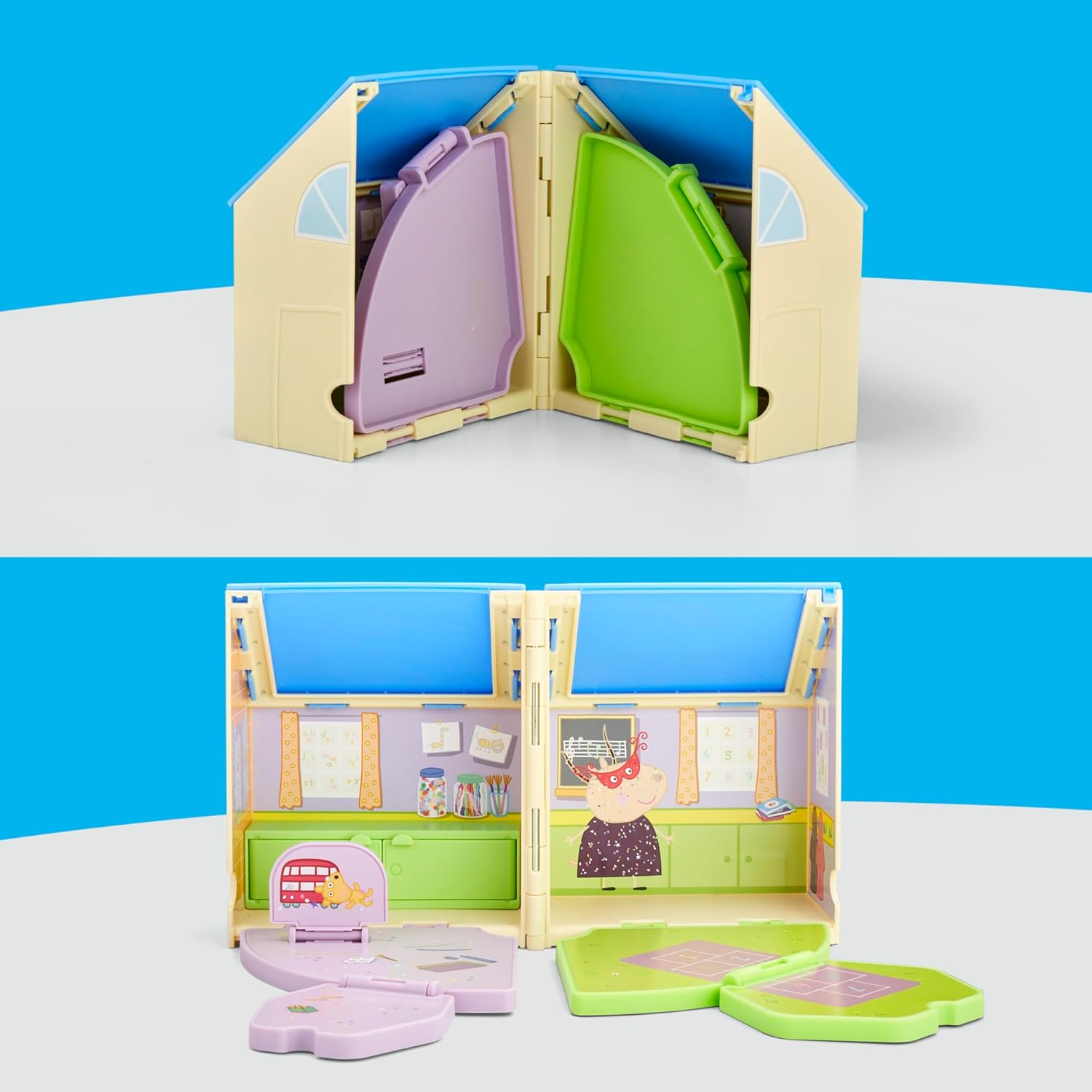 Peppa Pig Peppa's Pop-Open Playgroup Playset with Figure, Preschool Toys for Girls and Boys, Kids, Ages 3+ - 9