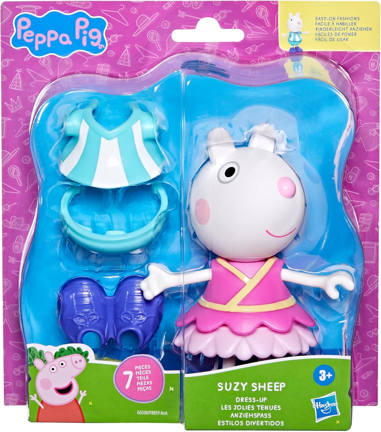 Peppa Pig Suzy Sheep-Up Figure with 6 Easy-On Fashion Accessories, 6-Inch Doll, Preschool Toys for Girls and Boys 3 and Up - 2