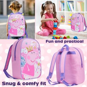 Get Trend Peppa Pig Mini Backpack Kids Toddlers 12x9” Rucksack Kindergarten Bag Preschool Sports Travel Backpacks 3+ Gifts for Kids - 4