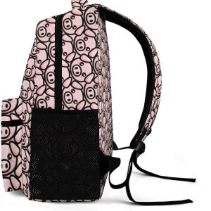 Pig Backpack for Kids Girls Boys School, 16 Inches Cute Pig Theme Bookbag, Adjustable, Lightweight, Large Capacity - 5