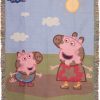 Northwest Peppa Pig Woven Tapestry Throw Blanket, 48 x 60, Muddy Peppa - 1