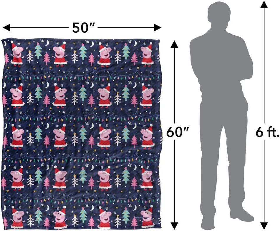 Peppa Pig Blanket, 50"x60" Santa Peppa Pattern Silky Touch Super Soft Throw Blanket - Image 6