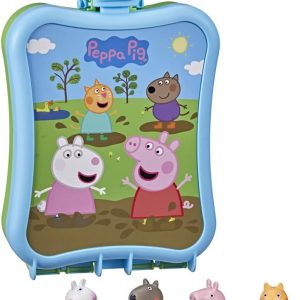 Peppa Pig Peppa's Carry-Along Friends Set, 4 Figures with Carrying Case, Preschool Toys for Classroom, Back to School Gifts for Kids, Ages 3+ - 1