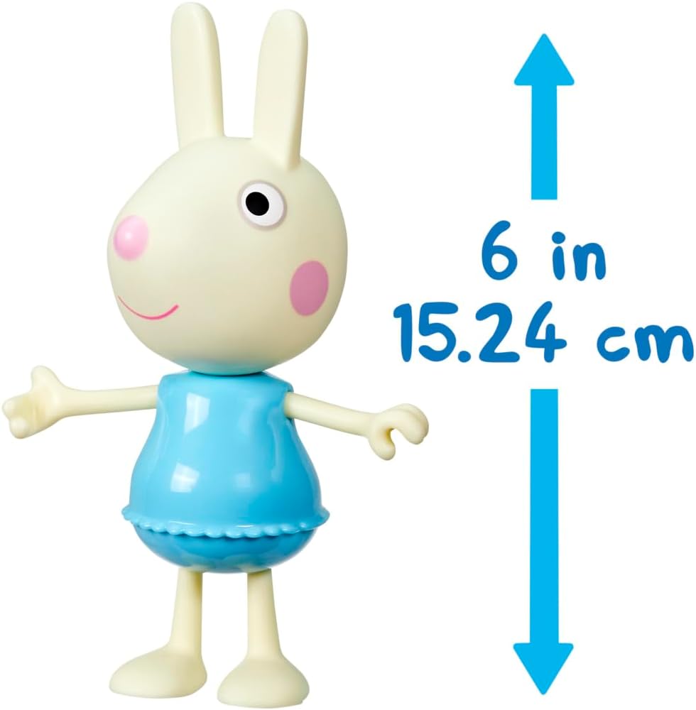 Peppa Pig Rebecca Rabbit Dress-Up Figure with 6 Easy-On Fashion Accessories, 6-Inch Doll, Preschool Toys for Girls and Boys 3 and Up - Image 7