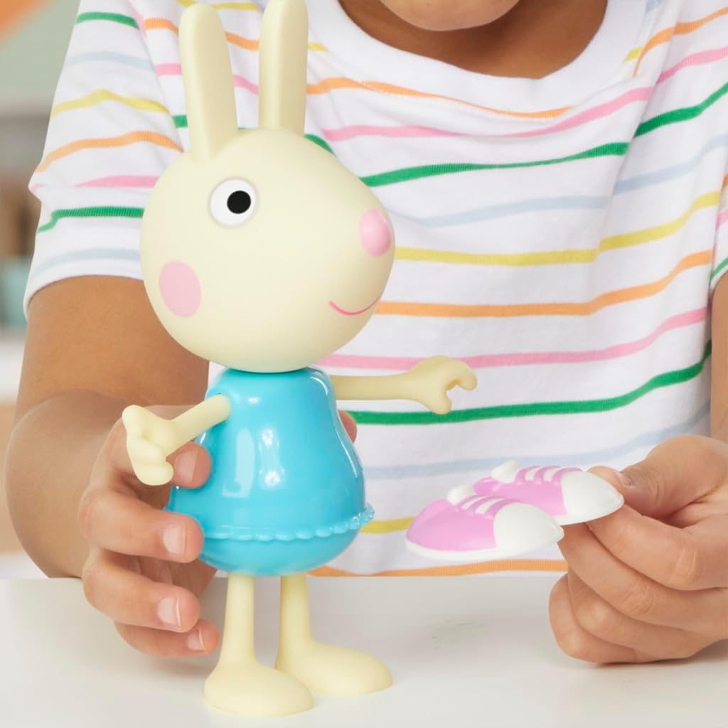 Peppa Pig Rebecca Rabbit Dress-Up Figure with 6 Easy-On Fashion Accessories, 6-Inch Doll, Preschool Toys for Girls and Boys 3 and Up - Image 4
