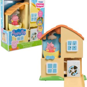 TOMY Toomies Peppa Pig House Bath Toy Playset – Toddler Bathtub Activity Center Suction Cup Toy – Peppa Pig Baby Bath Toys - Toddler Bath and Water Toys - Ages 18 Months and Up - 1