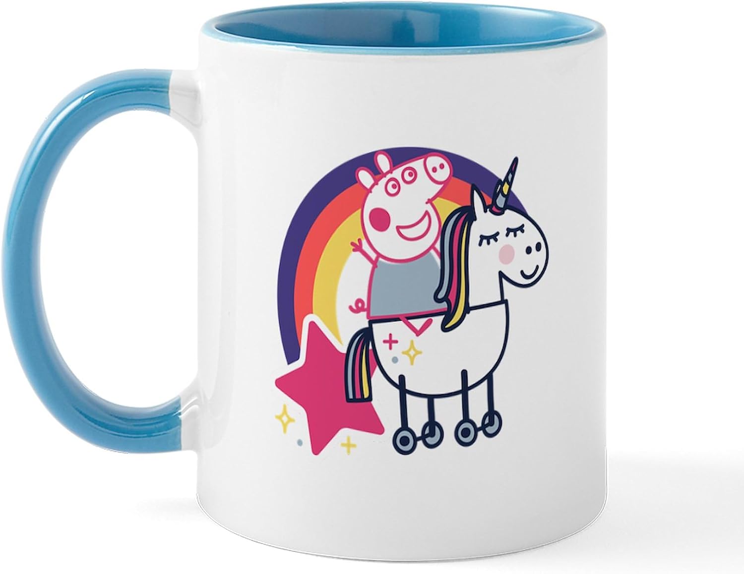 CafePress Peppa Pig Rainbow Unicorn Mugs 11 oz (325 ml) Ceramic Coffee Mug - Image 3