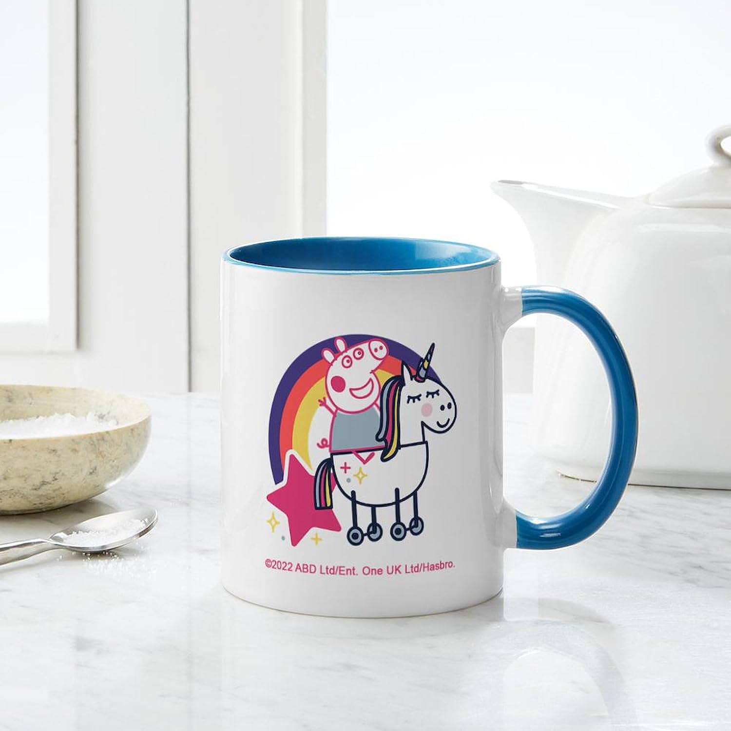 CafePress Peppa Pig Rainbow Unicorn Mugs 11 oz (325 ml) Ceramic Coffee Mug - Image 2