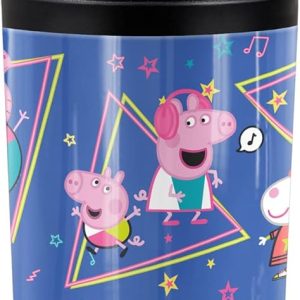 Peppa Pig OFFICIAL Dance Party 18 oz Insulated Water Bottle, Leak Resistant, Vacuum Insulated Stainless Steel with 2-in-1 Loop Cap - 1
