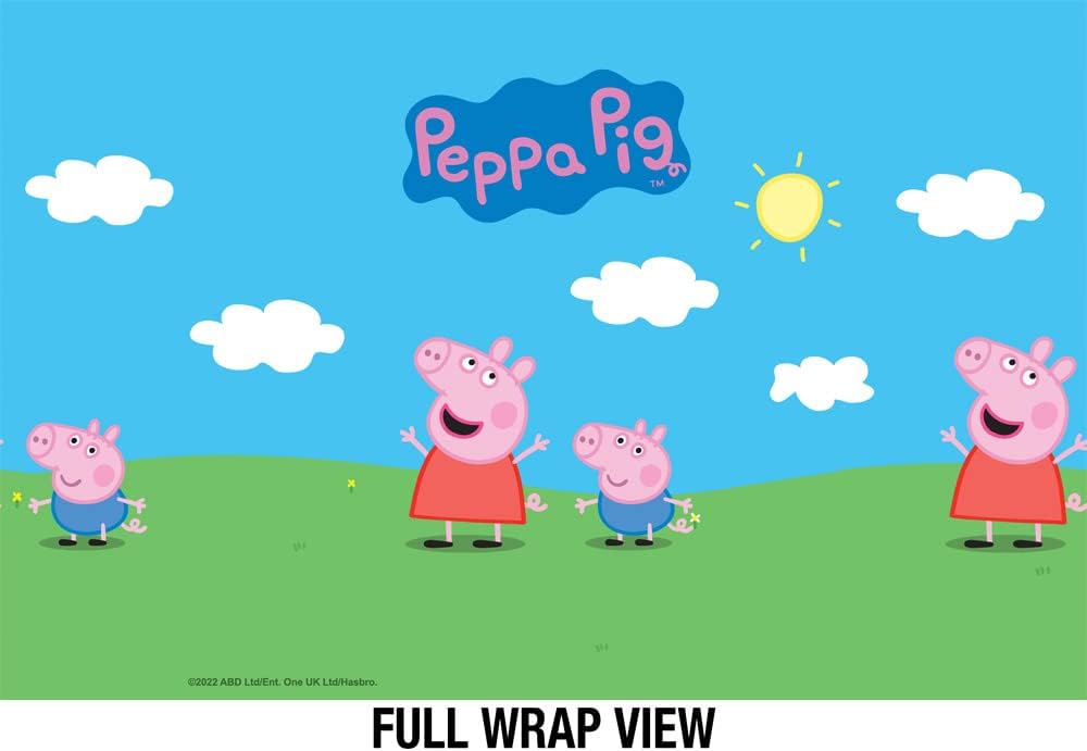 Peppa Pig OFFICIAL Peppa And George Sunny Day 18 oz Insulated Water Bottle, Leak Resistant, Vacuum Insulated Stainless Steel with 2-in-1 Loop Cap - Image 4