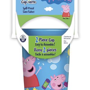 Playtex Sipsters Stage 2 360 Degree Peppa Pig Spill-Proof, Leak-Proof, Break-Proof Spoutless Cup for Girls, 10 Ounce - 2 Piece Cup with lid - 1