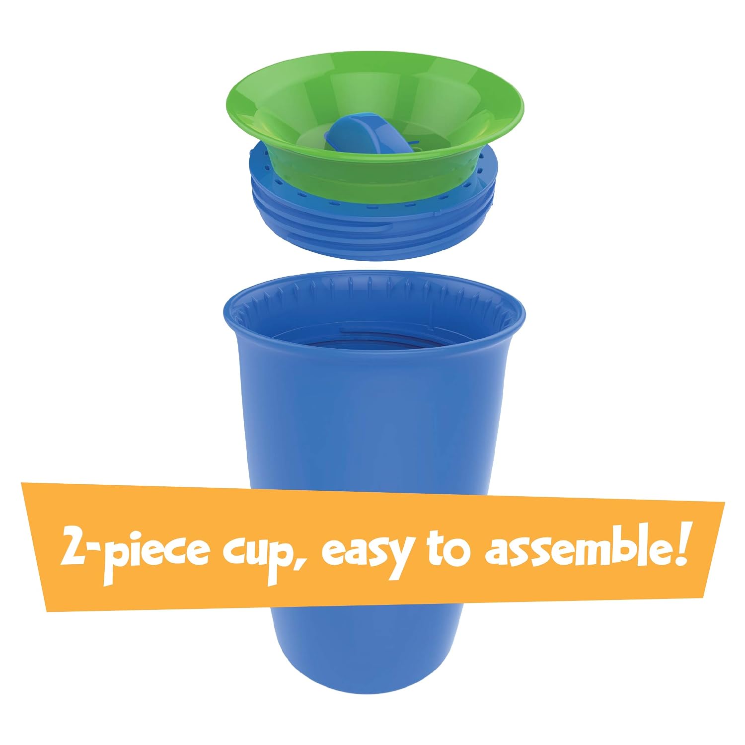 Playtex Sipsters Stage 2 360 Degree Peppa Pig Spill-Proof, Leak-Proof, Break-Proof Spoutless Cup for Girls, 10 Ounce - 2 Piece Cup with lid - Image 8