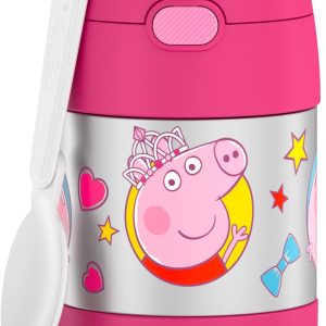 THERMOS FUNTAINER Insulated Food Jar, 10 Ounce, Kid Friendly Food Jar with Foldable Spoon, Peppa Pig - 1
