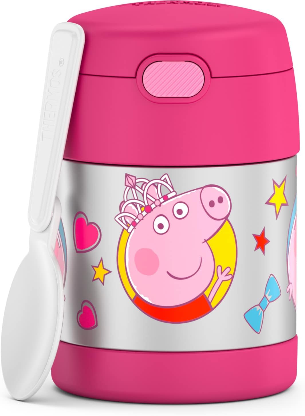 THERMOS FUNTAINER Insulated Food Jar, 10 Ounce, Kid Friendly Food Jar with Foldable Spoon, Peppa Pig - 1