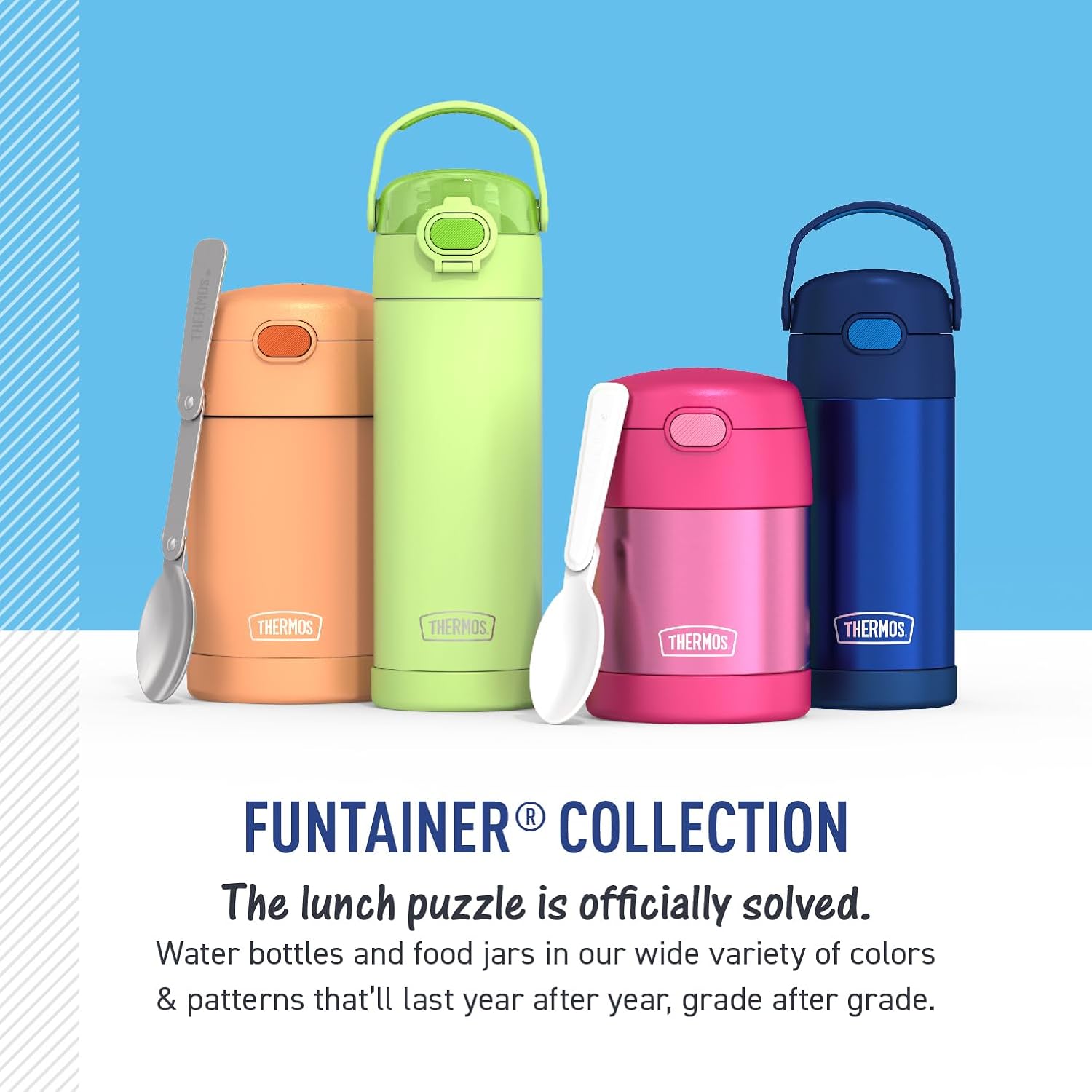 THERMOS FUNTAINER Insulated Food Jar, 10 Ounce, Kid Friendly Food Jar with Foldable Spoon, Peppa Pig - Image 7